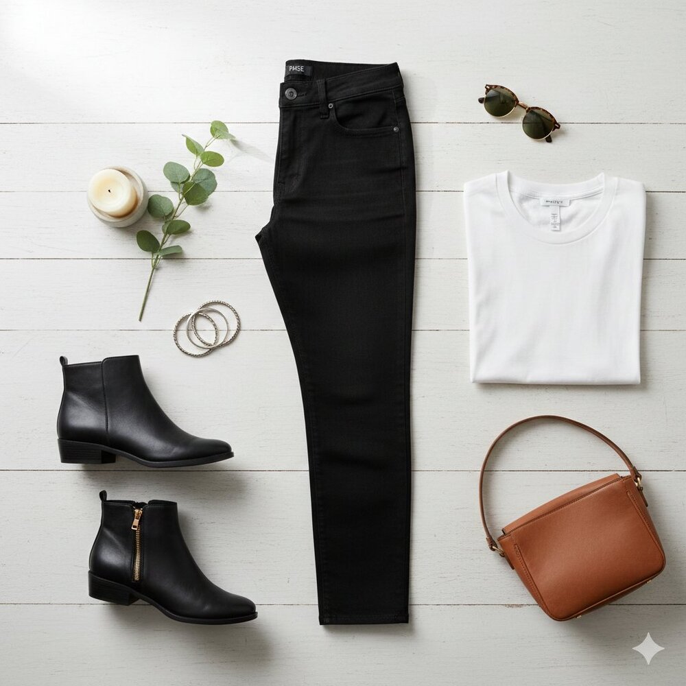 PAIGE Hoxton Ultra Skinny Jeans Women's Size 29 Black Wash Denim $229 - Picture 3 of 8